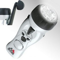 LED Flashlight/ FM Radio with Self-charge Crank