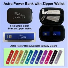 Astra Power Bank Gift Set in Zipper Wallet 2000 mAh