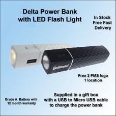 Delta Power Bank with LED Light - 1800 mAh