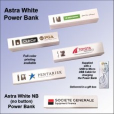 Astra White Power Bank 2600 mAh