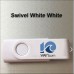 Swivel White - White Flash Drive - 8 GB Memory