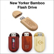 New Yorker Bamboo Flash Drive - 8 GB Memory