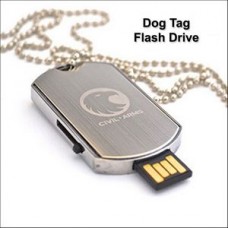Dog Tag Flash Drive - 4 GB Memory