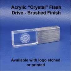 Acrylic "Crystal" Flash Drive - Brushed - 8 GB Memory
